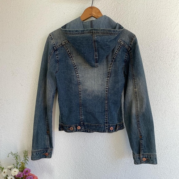 Vintage 90's Rampage Denim jacket with hood - Picture 3 of 4